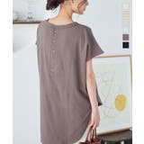 バックボタンオーバーサイズカットソートップス レディース Tシャツ | KOBE LETTUCE | 詳細画像1