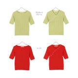 選べる2タイプ五分袖ワイドリブトップス レディース カシュクール | KOBE LETTUCE | 詳細画像13
