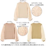 レーススリーブニットトップス レディース 長袖 | KOBE LETTUCE | 詳細画像2 