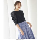 袖切り替えパワーショルダープルオーバーデザインTシャツトップス レディース | KOBE LETTUCE | 詳細画像9