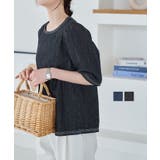 前後2Wayジップデニムブラウス レディース トップス | KOBE LETTUCE | 詳細画像1