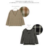 Vネックフリンジチェック柄プルオーバー レディース トップス | KOBE LETTUCE | 詳細画像10