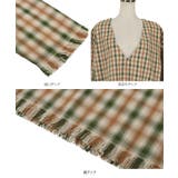 Vネックフリンジチェック柄プルオーバー レディース トップス | KOBE LETTUCE | 詳細画像12
