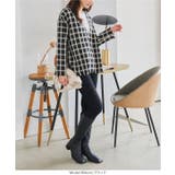 Vネックフリンジチェック柄プルオーバー レディース トップス | KOBE LETTUCE | 詳細画像7