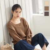 アメスリキャミ×Vネックニットトップス レディース 長袖 | KOBE LETTUCE | 詳細画像1