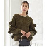 ショルダーフリルニットトップス レディース 長袖 | KOBE LETTUCE | 詳細画像10