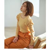 前後2wayパワーショルダーリブカットソートップス レディース 長袖 | KOBE LETTUCE | 詳細画像8