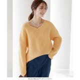 Vネック畔編みニット [C5970] レディース | KOBE LETTUCE | 詳細画像6 