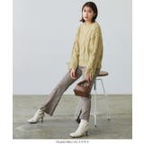 レースアップケーブルニットプルオーバー レディース トップス | KOBE LETTUCE | 詳細画像9