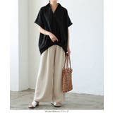 綿麻裾タックスキッパーシャツ レディース トップス | KOBE LETTUCE | 詳細画像18 