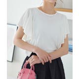 オフホワイト | ラッフルスリーブデザインTシャツ［C6138］ | KOBE LETTUCE
