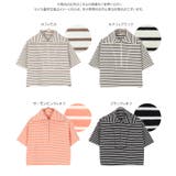 ワッフルボーダーセーラートップス レディース ビッグカラー | KOBE LETTUCE | 詳細画像10