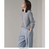 杢グレー | ワッフル編みラグランスリーブニット［C6151］ 秋 秋服 | KOBE LETTUCE