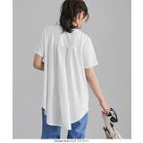 オフホワイト | バックギャザーアシンメトリーチュニックTシャツ [C6184] レディース | KOBE LETTUCE