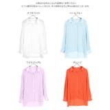 楊柳シアーカラーシャツ レディース ブラウス | KOBE LETTUCE | 詳細画像12