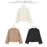 ジャガードウェーブデザインフレアスリーブハイネックトップス 秋 秋服 | KOBE LETTUCE | 詳細画像12