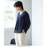 [ 裏起毛 ] あったか裏地付きシフォンブラウス［C6447］ | KOBE LETTUCE | 詳細画像14 