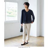 [ 裏起毛 ] あったか裏地付きシフォンブラウス［C6447］ | KOBE LETTUCE | 詳細画像15 