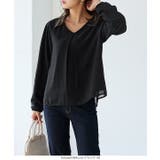 [ 裏起毛 ] あったか裏地付きシフォンブラウス［C6447］ | KOBE LETTUCE | 詳細画像16 