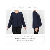 [ 裏起毛 ] あったか裏地付きシフォンブラウス［C6447］ | KOBE LETTUCE | 詳細画像7 