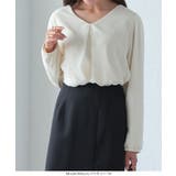 [ 裏起毛 ] あったか裏地付きシフォンブラウス［C6447］ | KOBE LETTUCE | 詳細画像10 