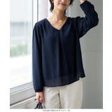 [ 裏起毛 ] あったか裏地付きシフォンブラウス［C6447］ | KOBE LETTUCE | 詳細画像11 