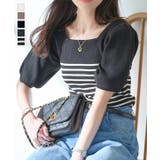 モックネックorスクエアネックぽわんスリーブニットトップス［C6609］ | KOBE LETTUCE | 詳細画像1 