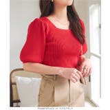 モックネックorスクエアネックぽわんスリーブニットトップス［C6609］ | KOBE LETTUCE | 詳細画像18 