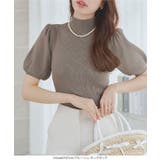 モックネックorスクエアネックぽわんスリーブニットトップス［C6609］ | KOBE LETTUCE | 詳細画像20 