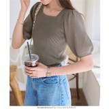 モックネックorスクエアネックぽわんスリーブニットトップス［C6609］ | KOBE LETTUCE | 詳細画像22 