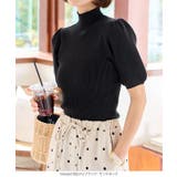 モックネックorスクエアネックぽわんスリーブニットトップス［C6609］ | KOBE LETTUCE | 詳細画像27 