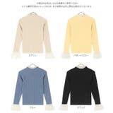フリルスリーブランダムリブニット［C6624］ | KOBE LETTUCE | 詳細画像12 