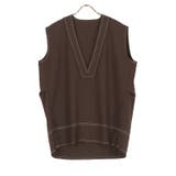 ブラウン | ステッチベスト［C6721］ | KOBE LETTUCE