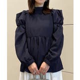 ネイビー | [ kazuhaさんコラボ ] 選べる2タイプペプラムブラウス［C6785］ | KOBE LETTUCE
