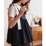 ブラック | ショルダーリボンショート丈ビスチェトップス［C6866］ | KOBE LETTUCE