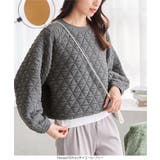 チャコール | ボリュームスリーブショート丈キルティングトップス［C6900］ | KOBE LETTUCE