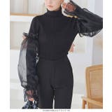 チュールスリーブタートルネックニットトップス［C6953］ | KOBE LETTUCE | 詳細画像3 