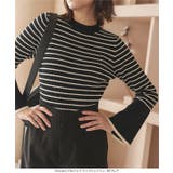 もっちりニットで着心地抜群袖バイカラーリブニットトップス リブニット ニット | KOBE LETTUCE | 詳細画像38 