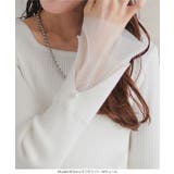 選べる２タイプ スクエアネック袖フレアリブニット［C6990］ | KOBE LETTUCE | 詳細画像6 