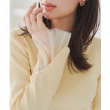 イエロー | 選べる２タイプ スクエアネック袖フレアリブニット［C6990］ | KOBE LETTUCE