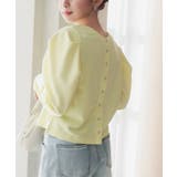 イエロー | ［ プチレタス ］ 前後2way肩ギャザースウェットカーディガン［C7003］ | KOBE LETTUCE
