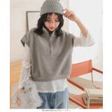 ハーフジップダイバーベストトップス［C7173］ | KOBE LETTUCE | 詳細画像6 