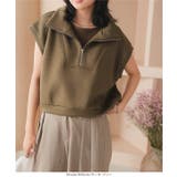 ハーフジップダイバーベストトップス［C7173］ | KOBE LETTUCE | 詳細画像9 