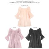 シアーシャイニー2wayオフショルブラウス［C7291］ | KOBE LETTUCE | 詳細画像10 