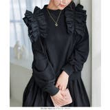 フリルギャザーデザインモックネックスウェットトップス［C7307］ | KOBE LETTUCE | 詳細画像2 