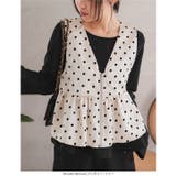 サテンフロッキードットフロントジップベスト［C7324］ | KOBE LETTUCE | 詳細画像5 