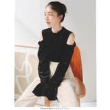 ショルダーカットベロアトップス［C7332］ | KOBE LETTUCE | 詳細画像5 