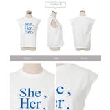 [ 春名亜美さんコラボ ]選べるロゴプリントカットソー［C7359］ | KOBE LETTUCE | 詳細画像33 