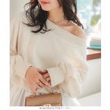 シャツレイヤード風オフショルスウェット［C7405］ | KOBE LETTUCE | 詳細画像6 