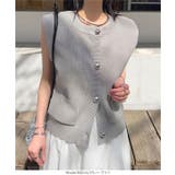 ポケット付きノースリーブニットトップス［C7447］ | KOBE LETTUCE | 詳細画像2 